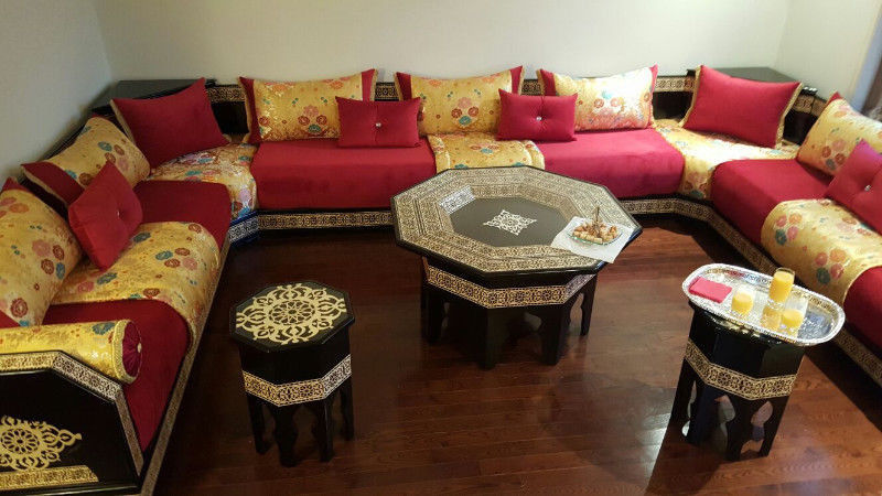 Décoration salon marocain avec meubles