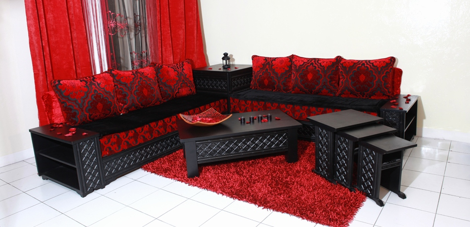 salon moderne avec banquettes 2019 design marocain